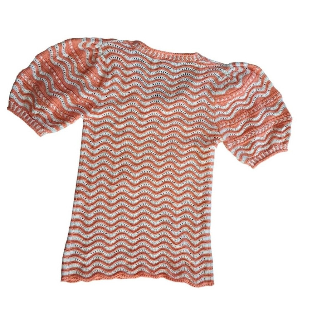 Ella Moss Women's M Chelsea Puffed Short Sleeve Sweater Top - Picture 3 of 7